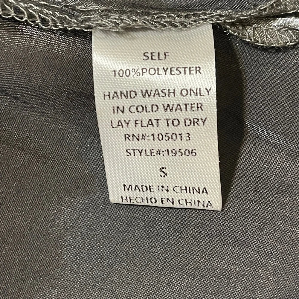 Savanna Jane Metallic Gray Embroidered Boho Blouse Tassel Peasant Indie Small - Picture 7 of 7